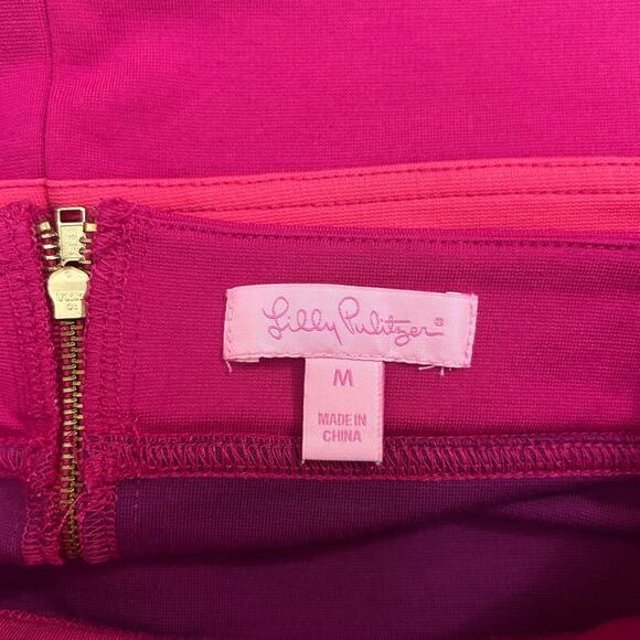 Lilly Pulitzer Cheyenne Banded Striped Pencil Skirt in Passion Pink - Picture 4 of 6